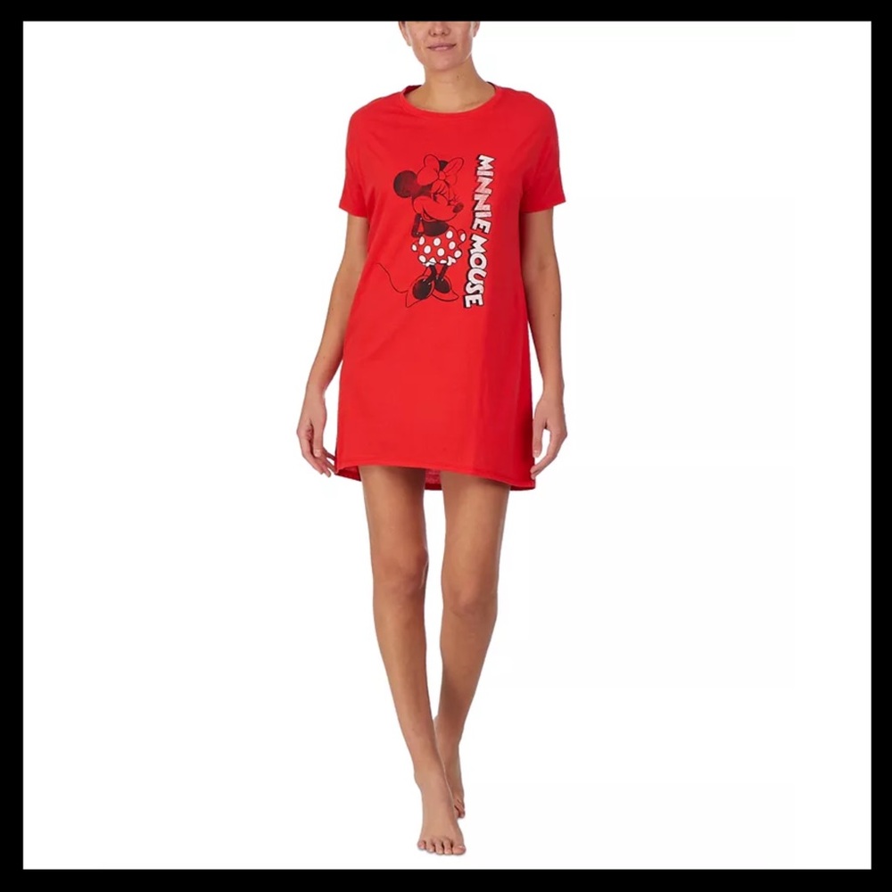 DISNEY Minnie Mouse Short Sleeve Sleep Shirt - Picture 3 of 8